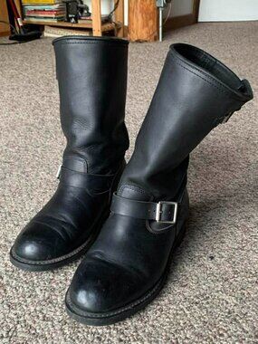 Leather Biker Boots